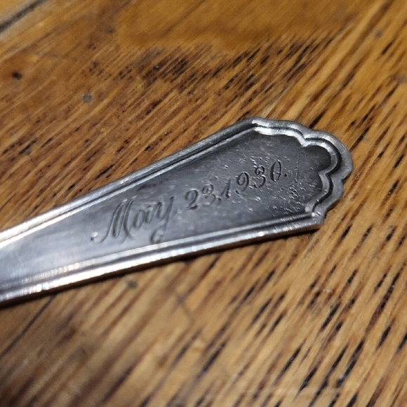 Sterling Silver Vintage Baby Food Scraper - Picture 3 of 6